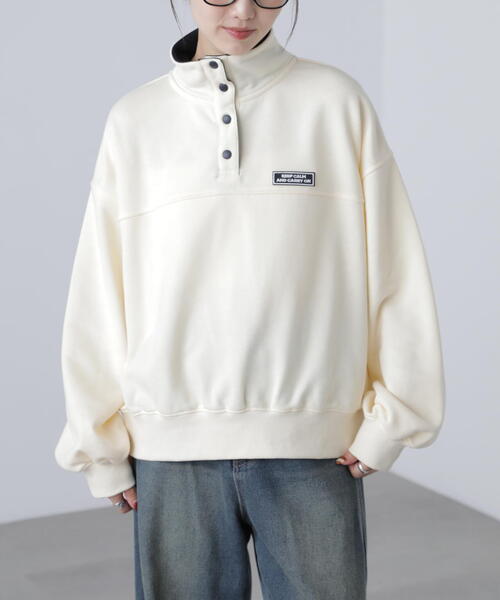 FREE'S MART(フリーズマート)の「◆スタンドネックバイカラースウェット(スウェット・レディース・ホワイト/ホワイト系その他・FREE)」の10枚目の写真
