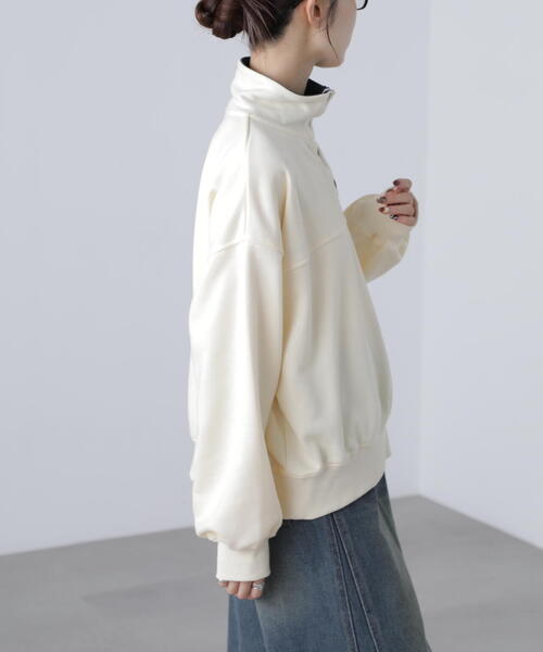 FREE'S MART(フリーズマート)の「◆スタンドネックバイカラースウェット(スウェット・レディース・ホワイト/ホワイト系その他・FREE)」の11枚目の写真