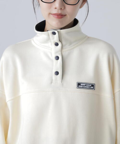 FREE'S MART(フリーズマート)の「◆スタンドネックバイカラースウェット(スウェット・レディース・ホワイト/ホワイト系その他・FREE)」の13枚目の写真
