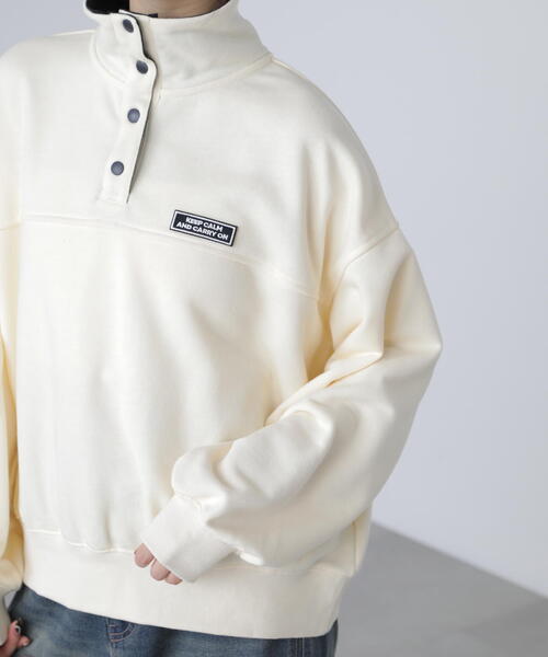 FREE'S MART(フリーズマート)の「◆スタンドネックバイカラースウェット(スウェット・レディース・ホワイト/ホワイト系その他・FREE)」の15枚目の写真