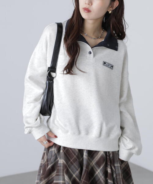 FREE'S MART(フリーズマート)の「◆スタンドネックバイカラースウェット(スウェット・レディース・ホワイト/ホワイト系その他・FREE)」の22枚目の写真