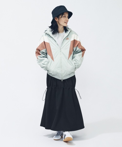 adidas(アディダス)の「アディダス adidas STSV ウーブンジャケット(ナイロンジャケット・レディース・トップグレー/ブラック/ネイビー・S/M/L/XL)」の16枚目の写真