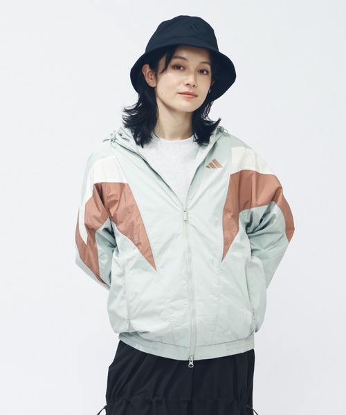 adidas(アディダス)の「アディダス adidas STSV ウーブンジャケット(ナイロンジャケット・レディース・トップグレー/ブラック/ネイビー・S/M/L/XL)」の13枚目の写真