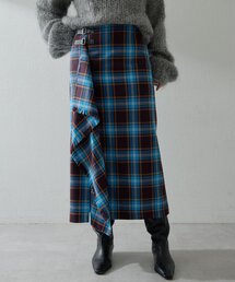 Whim Gazette（ウィムガゼット）の「チェックフリンジスカート（スカート・レディース）」