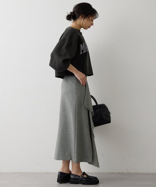 チェックフリンジスカート（スカート）｜Whim Gazette（ウィムガゼット