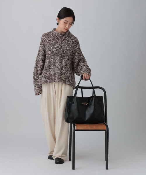 LEPSIM(レプシィム)の「ヴィンテージライクトート 593784(トートバッグ・レディース・ブラック/ブラウン・ONE SIZE)」の11枚目の写真