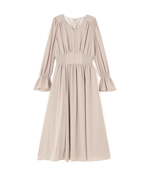 PROPORTION BODY DRESSING(プロポーションボディドレッシング)の「クルミ釦付きギャザーワンピース / 1215240110(ワンピース・レディース・ベージュ/ピンク/ブラック系その他・MEDIUM/P/S/SMALL)」の20枚目の写真