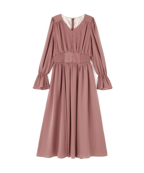 PROPORTION BODY DRESSING(プロポーションボディドレッシング)の「クルミ釦付きギャザーワンピース / 1215240110(ワンピース・レディース・ベージュ/ピンク/ブラック系その他・MEDIUM/P/S/SMALL)」の12枚目の写真