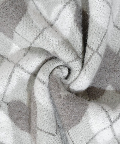 flower（フラワー）の「ハートアーガイルニット（ニット/セーター・レディース・レッド/グレー・FREE）」の9枚目の写真