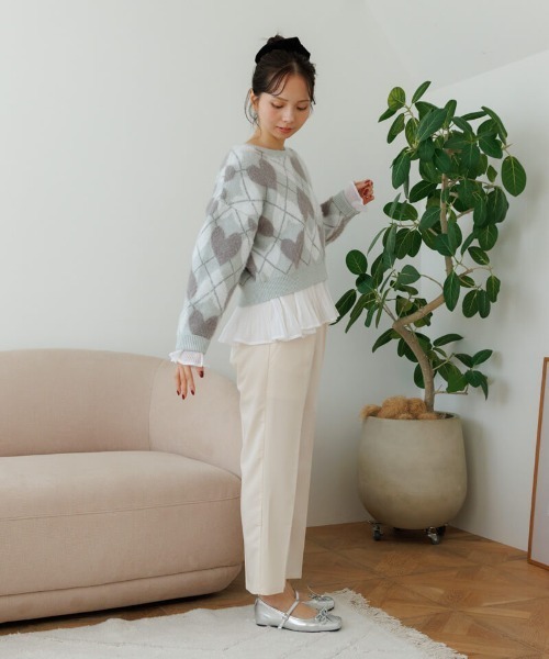 セール】ハートアーガイルニット（ニット/セーター）｜flower