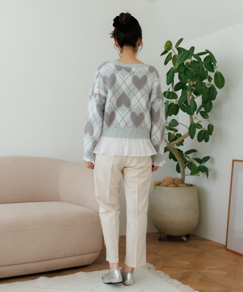 セール】ハートアーガイルニット（ニット/セーター）｜flower