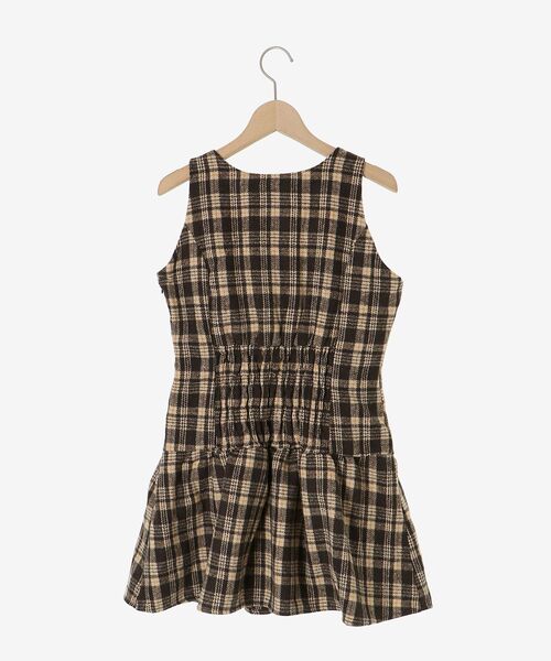 MAJESTIC LEGON(マジェスティックレゴン)の「フロントリボンチェックミニジャンスカ(ジャンパースカート・レディース・ホワイト系その他2/ブラウン系その他2・MEDIUM)」の19枚目の写真