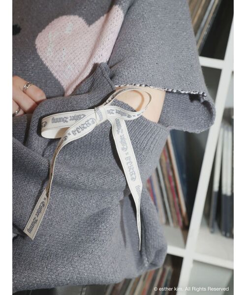 EVRIS（エヴリス）の「【Esther Bunny × EVRIS】バニージャガードニット（ニット/セーター・レディース・グレー/ホワイト・FREE）」の21枚目の写真