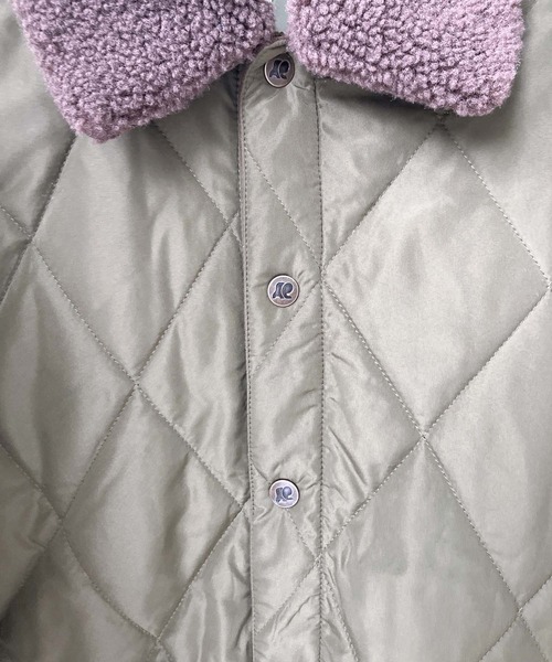 AS KNOW AS plus（アズノゥアズプラス）の「♪衿取り外し可能 2WAYキルティングジャケット（ブルゾン・レディース・ブラック/カーキ/アイボリー・FREE）」の14枚目の写真