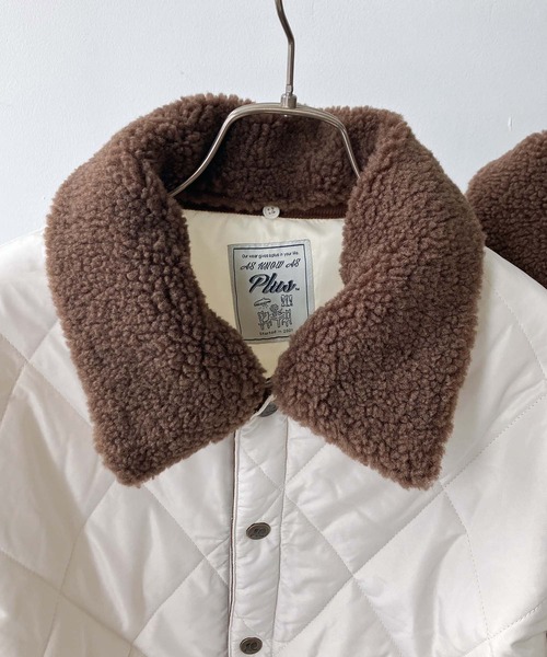 AS KNOW AS plus（アズノゥアズプラス）の「♪衿取り外し可能 2WAYキルティングジャケット（ブルゾン・レディース・ブラック/カーキ/アイボリー・FREE）」の16枚目の写真