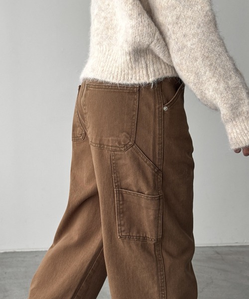 CANAL JEAN(キャナルジーン)の「El mar ツイルペインターパンツ 512(デニムパンツ・レディース・ブラウン・MEDIUM/SMALL)」の4枚目の写真