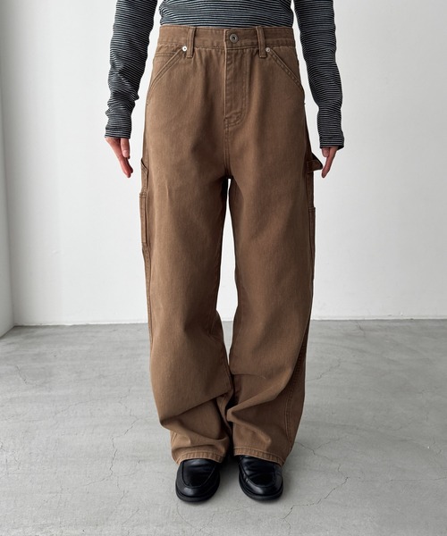 CANAL JEAN(キャナルジーン)の「El mar ツイルペインターパンツ 512(デニムパンツ・レディース・ブラウン・MEDIUM/SMALL)」の6枚目の写真