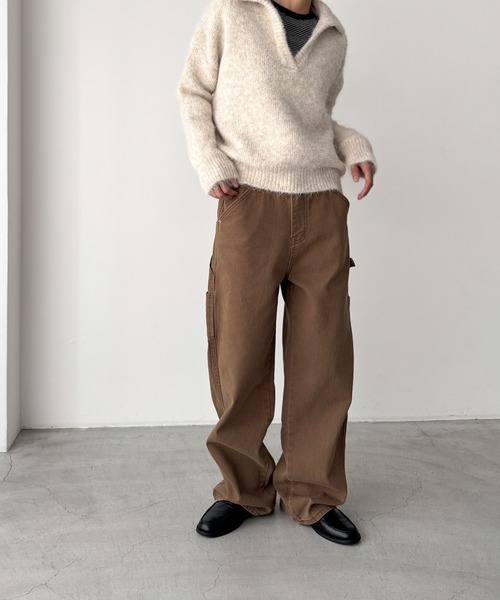 CANAL JEAN(キャナルジーン)の「El mar ツイルペインターパンツ 512(デニムパンツ・レディース・ブラウン・MEDIUM/SMALL)」の16枚目の写真