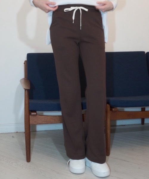 Birthday room(バースデイルーム)の「ロゴブーツカットパンツ/logo boot cut pants(スウェットパンツ・レディース・ネイビー/ブラウン・FREE)」の16枚目の写真