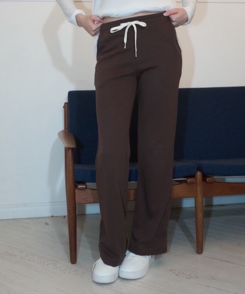 Birthday room(バースデイルーム)の「ロゴブーツカットパンツ/logo boot cut pants(スウェットパンツ・レディース・ネイビー/ブラウン・FREE)」の17枚目の写真