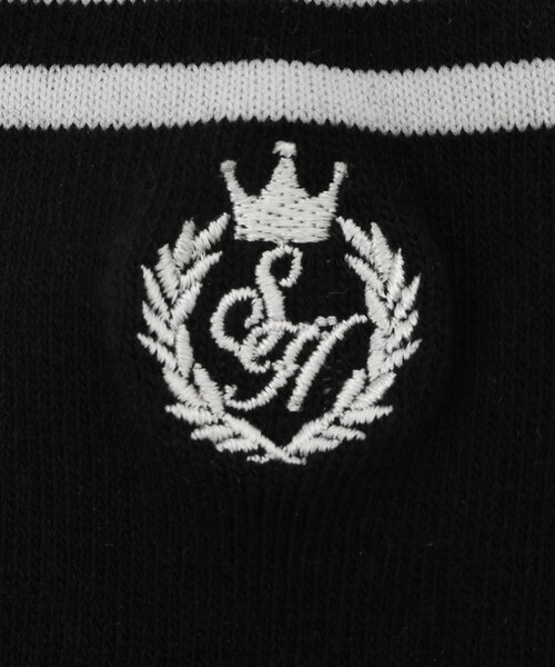 SHOO・LA・RUE(シューラルー)の「【セレモニー】エンブレムハイソックス(ソックス/靴下・キッズ・ブラック/アイボリー・79/75)」の7枚目の写真
