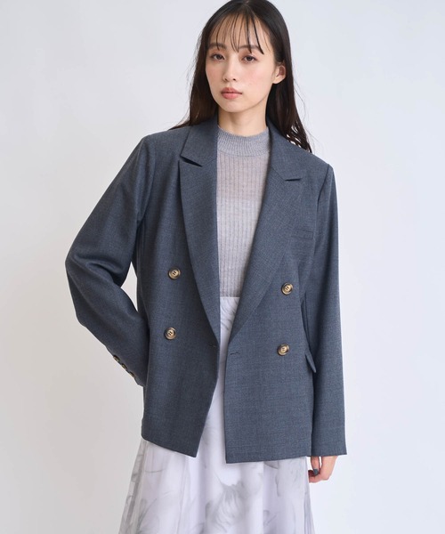 NOELA(ノエラ)の「ウールダブルブレストジャケット(その他アウター・レディース・ブラウン/チャコールグレー・S/M)」の2枚目の写真