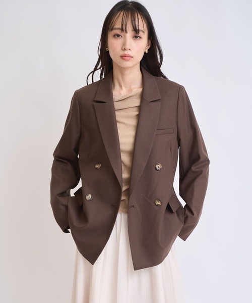 NOELA(ノエラ)の「ウールダブルブレストジャケット(その他アウター・レディース・ブラウン/チャコールグレー・S/M)」の3枚目の写真