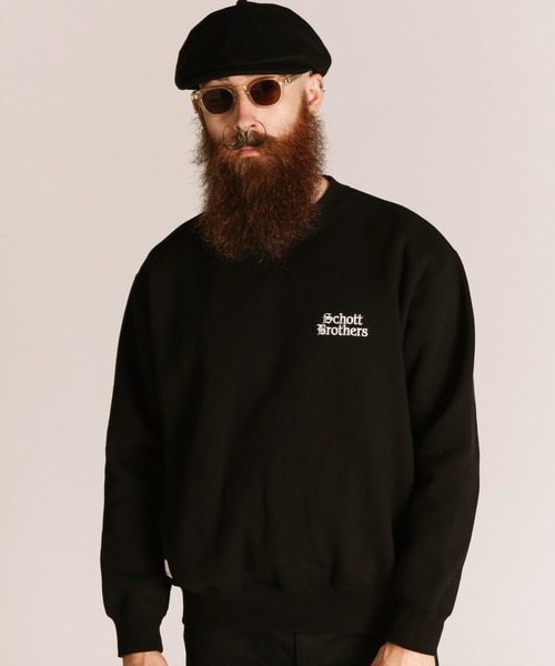 セール】Schott/ショット/B.S CREW SWEAT/ブラックシープ クルーネック