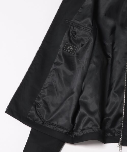 TAKA-Q(タカキュー)の「【ウール混 ストレッチ 防シワ】タカキュー NEO BASICS ハリントンジャケット(セットアップ可能)(カバーオール・メンズ・ブラック・MEDIUM/LARGE/X-LARGE)」の11枚目の写真