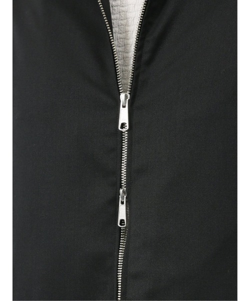 TAKA-Q(タカキュー)の「【ウール混 ストレッチ 防シワ】タカキュー NEO BASICS ハリントンジャケット(セットアップ可能)(カバーオール・メンズ・ブラック・MEDIUM/LARGE/X-LARGE)」の2枚目の写真