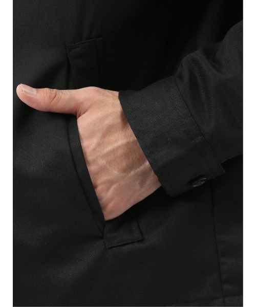 TAKA-Q(タカキュー)の「【ウール混 ストレッチ 防シワ】タカキュー NEO BASICS ハリントンジャケット(セットアップ可能)(カバーオール・メンズ・ブラック・MEDIUM/LARGE/X-LARGE)」の3枚目の写真