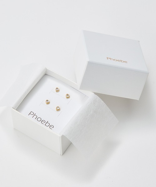 Phoebe(フィービィー)の「【SPECIAL SET】『金属アレルギー対応』ジュエルハートペアピアス/サージカルステンレス(ピアス(両耳用)・レディース・イエローゴールド・FREE)」の1枚目の写真
