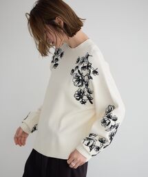 YECCA VECCA | フラワー刺繍ニット(ニット/セーター)