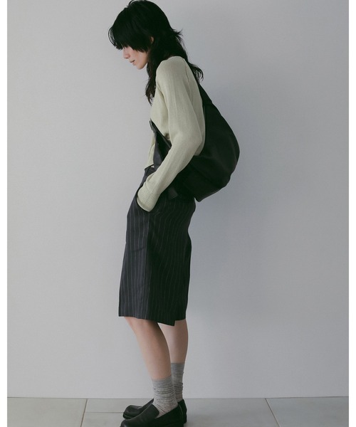 anuke(アンヌーク)の「Linen Half Pants(その他パンツ・レディース・ネイビー/ブラウン・36inch/38inch)」の3枚目の写真