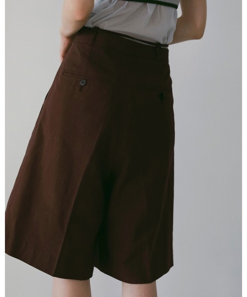 anuke(アンヌーク)の「Linen Half Pants(その他パンツ・レディース・ネイビー/ブラウン・36inch/38inch)」の6枚目の写真