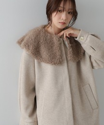 Bab（バブ）の「2WAYビッグカラーハーフコート（ダウンジャケット/コート）」