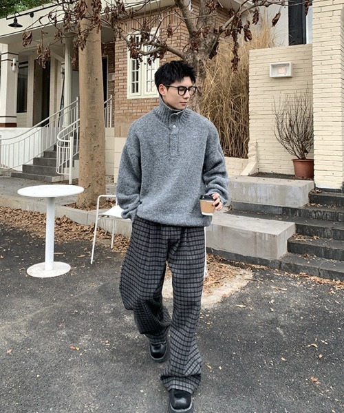 Ressaca（レサーカ）の「オーバーサイズタートルネックニット（ニット/セーター・メンズ・ブラック/グレー/ベージュ/ホワイト・M/L/XL）」の16枚目の写真