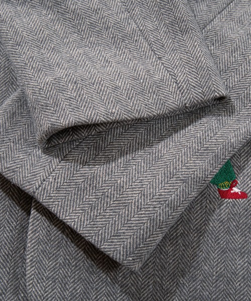 HOOK（フック）の「HOOK -original-　レトロ調人物刺繍異素材襟テーラードジャケット（テーラードジャケット・メンズ・グレー・L/M/XL）」の10枚目の写真