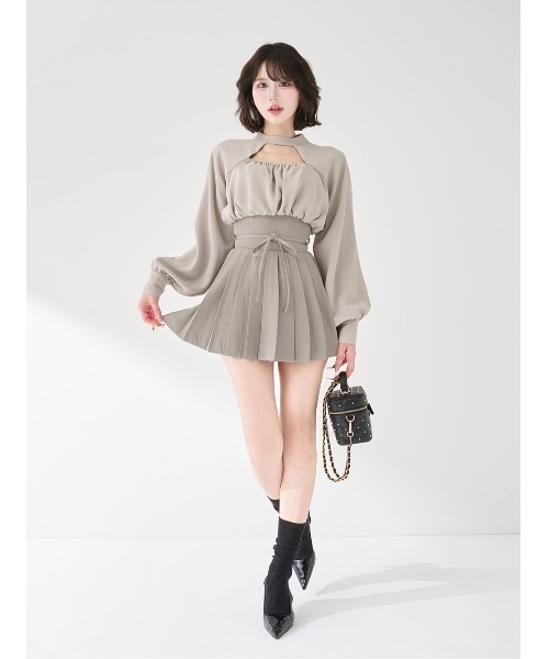 Darich 新作 ドッキングコルセットプリーツミニワンピース ドッキングコルセットプリーツミニワンピース（ワンピース）｜Darich