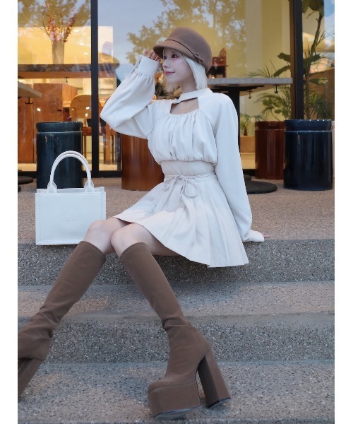 ドッキングコルセットプリーツミニワンピース（ワンピース）｜Darich