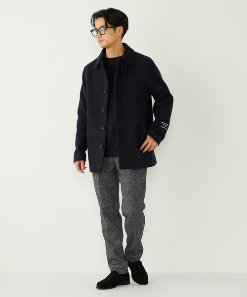 SHIPS Colors（シップス カラーズ）の「SHIPS Colors:ホロウ ウール シングルピーコート（ピーコート・メンズ・ダークブルー/グレー・MEDIUM/LARGE/X-LARGE）」の13枚目の写真