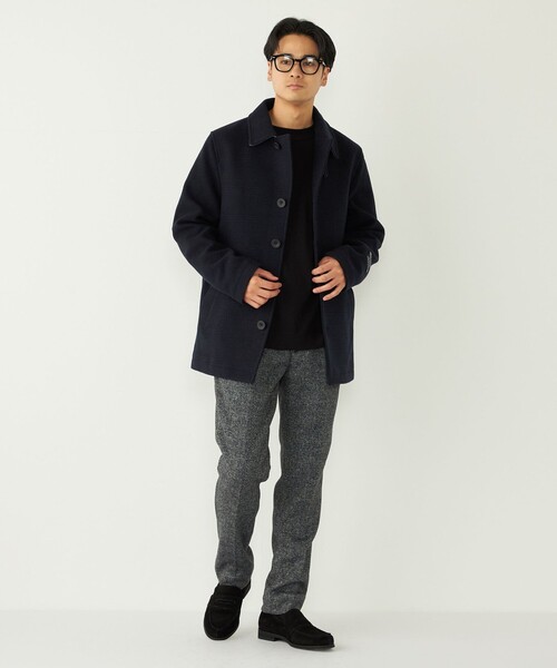 SHIPS Colors（シップス カラーズ）の「SHIPS Colors:ホロウ ウール シングルピーコート（ピーコート・メンズ・ダークブルー/グレー・MEDIUM/LARGE/X-LARGE）」の10枚目の写真