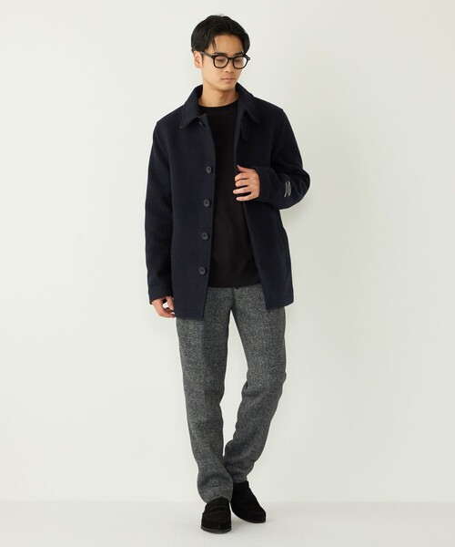 SHIPS Colors（シップス カラーズ）の「SHIPS Colors:ホロウ ウール シングルピーコート（ピーコート・メンズ・ダークブルー/グレー・MEDIUM/LARGE/X-LARGE）」の11枚目の写真
