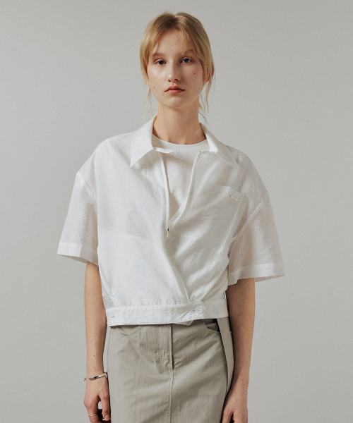 ARTID(アルティーダ)の「シアーラップ半袖ジャケット_WHITE(テーラードジャケット・レディース・ホワイト・SMALL/MEDIUM)」の2枚目の写真