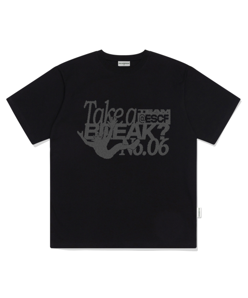 ESCAPEFROM(エスケープフロム)の「06 ブレイクプリントオーバーサイズ半袖Tシャツ ブラック(Tシャツ/カットソー・レディース・その他・LARGE/SMALL/MEDIUM)」の2枚目の写真