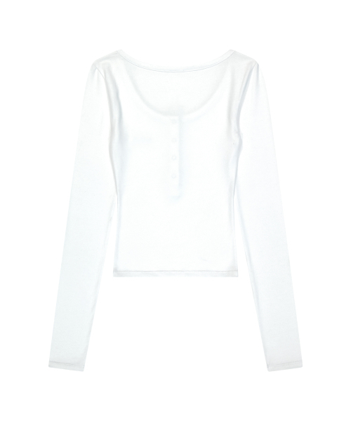 IUGAMAKARAS(イウガマカラス)の「Button Fitted Top (White)(Tシャツ/カットソー・レディース・その他・FREE)」の3枚目の写真