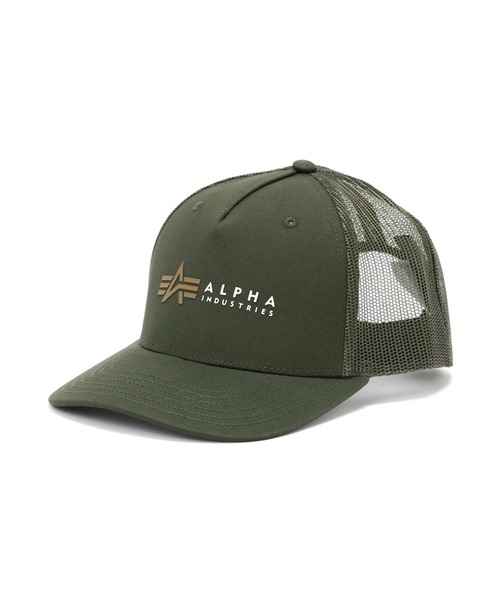 Alpha Industries(アルファインダストリーズ)の「Alpha Industries/アルファインダストリーズ/Alpha Label Trucker Cap/アルファ ラベル トラッカー キャップ(キャップ・メンズ・ブラック/オリーブ系/ネイビー・F)」の2枚目の写真