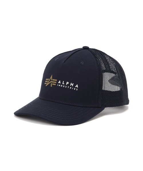 Alpha Industries(アルファインダストリーズ)の「Alpha Industries/アルファインダストリーズ/Alpha Label Trucker Cap/アルファ ラベル トラッカー キャップ(キャップ・メンズ・ブラック/オリーブ系/ネイビー・F)」の3枚目の写真