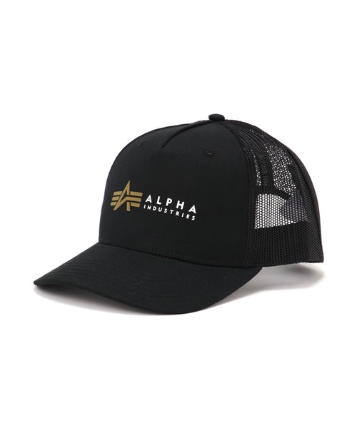 Alpha Industries(アルファインダストリーズ)の「Alpha Industries/アルファインダストリーズ/Alpha Label Trucker Cap/アルファ ラベル トラッカー キャップ(キャップ・メンズ・ブラック/オリーブ系/ネイビー・F)」の1枚目の写真