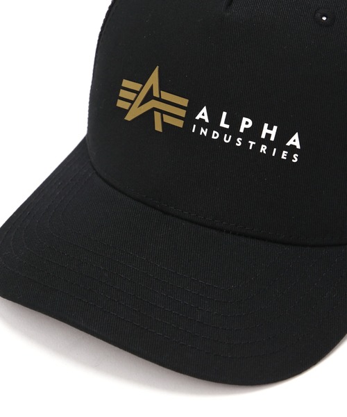 Alpha Industries(アルファインダストリーズ)の「Alpha Industries/アルファインダストリーズ/Alpha Label Trucker Cap/アルファ ラベル トラッカー キャップ(キャップ・メンズ・ブラック/オリーブ系/ネイビー・F)」の7枚目の写真